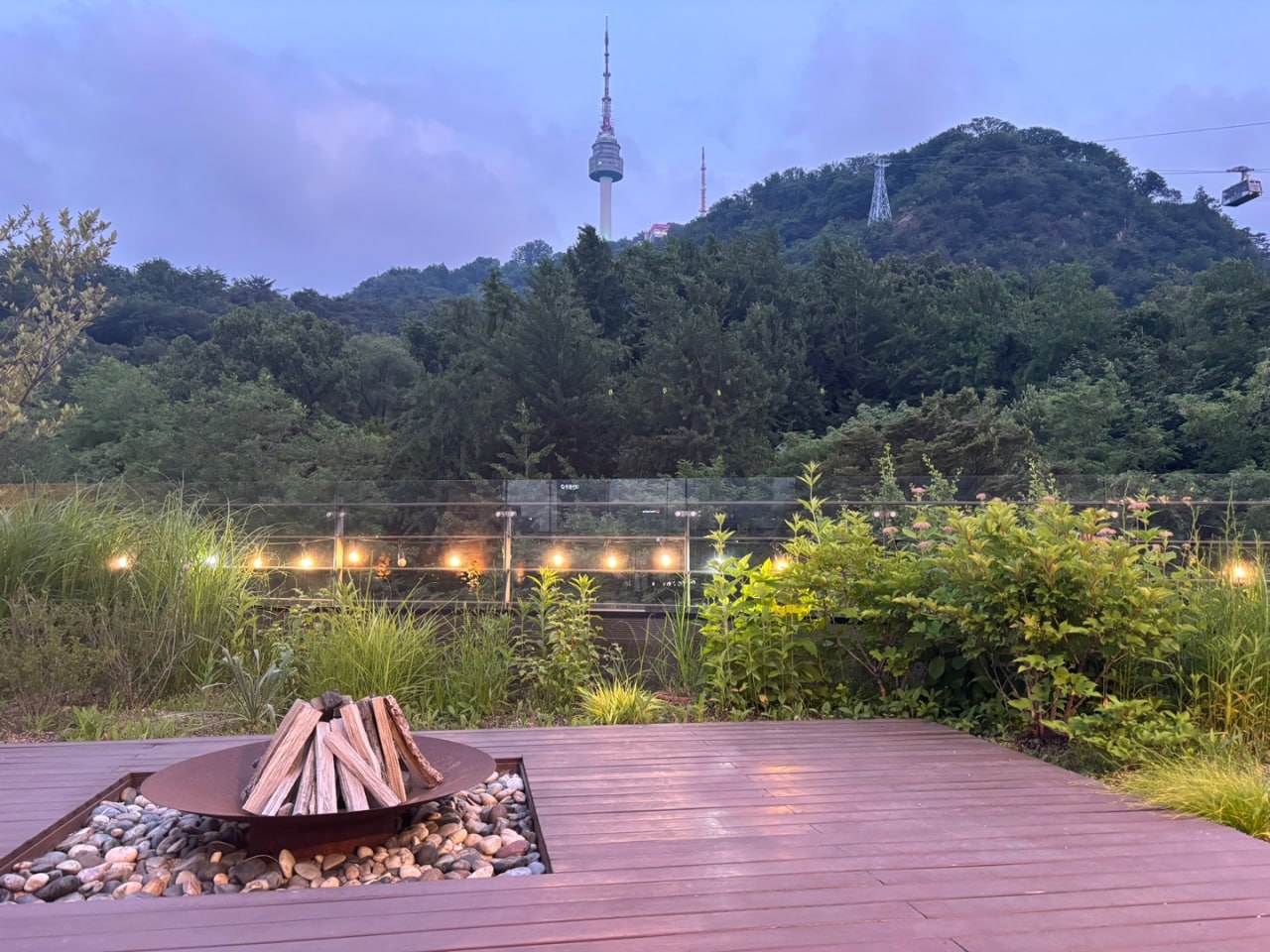 Terrace view with Namsan Seoul Tower near CHOTBOOL 1978