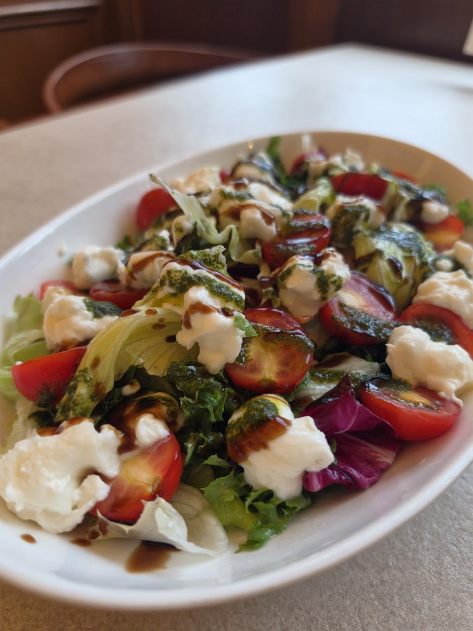Tomato and cheese salad at CHOTBOOL 1978